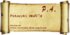 Potoczki Abád névjegykártya